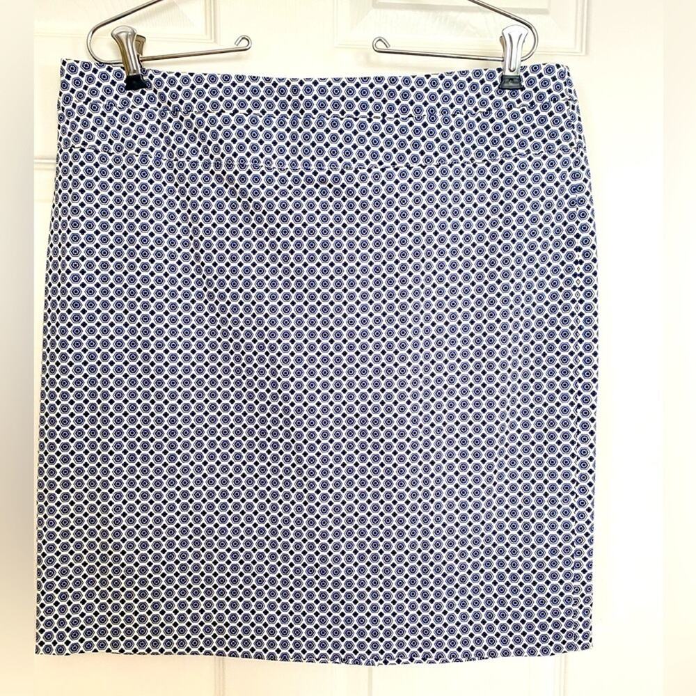 Blue and White Preppy Patterned Women's Pencil Skirt